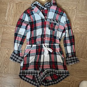 Victoria’s Secret pajama flannel sexy cute one piece XS